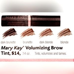 MK22. NIB MARY KAY VOLUMIZING, PRIMER COLOR & TAMING BROW TINT COLOR IS BRUNETTE